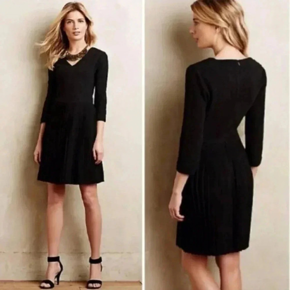 Ganni Fulton Pleated Black Dress Size XS - Picture 15 of 15